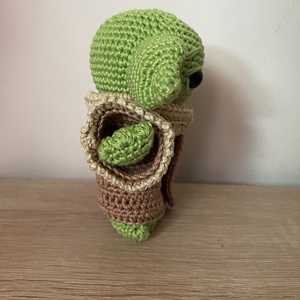 Horgolt amigurumi Baby Yoda Grogu (Messza) - játék & sport - plüssállat & játékfigura - más figura - Meska.hu