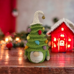 Horgolt karácsonyfa manó gnome törpe (Messza), Karácsony, Karácsonyi lakásdekoráció, Karácsonyi manók, figurák, Horgolás, Varrás, MESKA