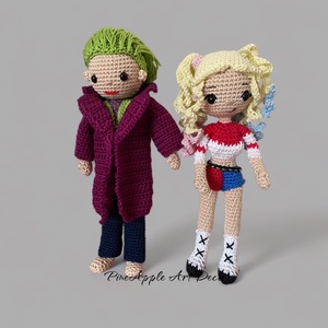 Joker horgolt baba amigurumi  - játék & sport - baba & babaház - baba - Meska.hu