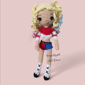 Harley Quinn horgolt baba amigurumi  (Messza), Játék & Sport, Baba & babaház, Baba, Horgolás, Varrás, MESKA