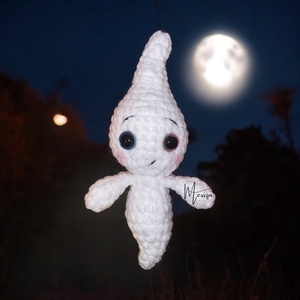 Horgolt BOO szellem , szellemke (Messza), Otthon & Életmód, Dekoráció, Halloween, Halloweeni figurák, Horgolás, Varrás, MESKA