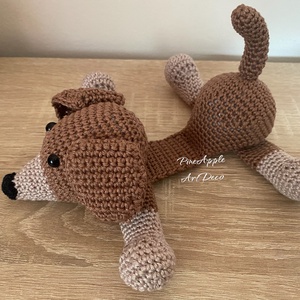 Horgolt tacskó ajtótámasz amigurumi (Messza) - otthon & életmód - dekoráció - ajtó- és ablak dekoráció - ajtótámasz - Meska.hu