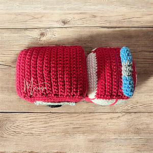 Horgolt Tűzoltóautó amigurumi (Messza) - játék & sport - plüssállat & játékfigura - plüss autó & motor - Meska.hu