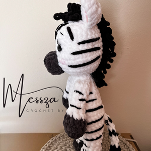 Horgolt Zebra amigurumi (Messza) - játék & sport - plüssállat & játékfigura - plüss mesefigurák - Meska.hu