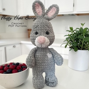 Fluffy Hops nyuszi horgolásminta (angol nyelvű PDF) �  amigurumi nyuszi - diy (csináld magad) - szabásminta, útmutató - horgolási minta - Meska.hu