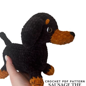 Tacskó horgolásminta � részletes amigurumi PDF (angol leírással) - Meska.hu