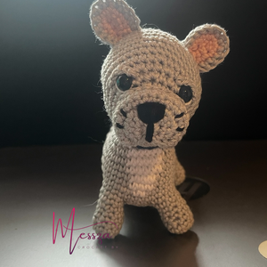 Horgolt francia bulldog kutya amigurumi (Messza) - Meska.hu