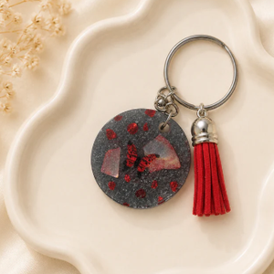 Szürke Pillangó Handmade Kulcstartó - táska & tok - kulcstartó & táskadísz - kulcstartó - Meska.hu