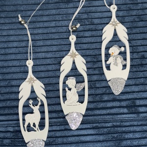 Karácsonyi akasztható fa dekoráció - karácsony - adventi díszek - adventi ablakdekoráció - Meska.hu