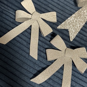 Ezüst masni - karácsony - adventi díszek - adventi ajtódísz - Meska.hu