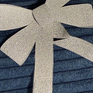 Ezüst masni - karácsony - adventi díszek - adventi ajtódísz - Meska.hu