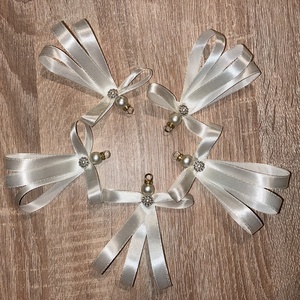 5 db szatén angyalka dísz - karácsony - karácsonyi lakásdekoráció - karácsonyfadíszek - Meska.hu