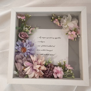 Anyák napi dekoráció , Otthon & Életmód, Dekoráció, Kép & Falikép, Fából készült kép, Virágkötés, MESKA