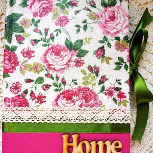 Sweet home emlékkönyv, Otthon & Életmód, Papír, írószer, Jegyzetfüzet & Napló, Decoupage, transzfer és szalvétatechnika, Könyvkötés, MESKA