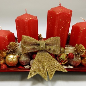 Arany masnis adventi asztali dísz - Meska.hu