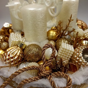 Karácsonyi bál adventi asztali dísz - karácsony - adventi díszek - adventi koszorú - Meska.hu
