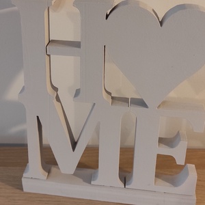 3D HOME felirat - álló , Otthon & Lakás, Dekoráció, Dísztárgy, Festett tárgyak, Meska