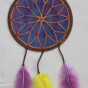 Selyem fali dísz, álomfogó, Otthon & Életmód, Dekoráció, Fali és függő dekoráció, Álomfogó, Festészet, Selyemfestés, MESKA