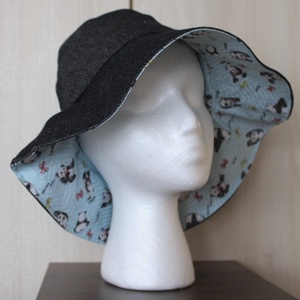 Kifordítható nyári mintás kalap - inside-out bucket hat - panda mintával - ruha & divat - sál, sapka, kendő - kalap - Meska.hu