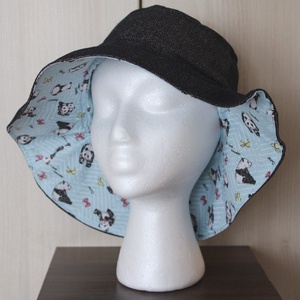 Kifordítható nyári mintás kalap - inside-out bucket hat - panda mintával - ruha & divat - sál, sapka, kendő - kalap - Meska.hu