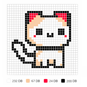 Pixel kirakó cicás - játék & sport - puzzle - kirakó, kocka kirakó - Meska.hu