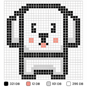 Pixel kirakó kutyás, Játék & Sport, Puzzle, Kirakó, kocka kirakó, , MESKA