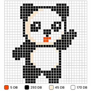 Pixel kirakó pandás, Játék & Sport, Puzzle, Kirakó, kocka kirakó, , MESKA