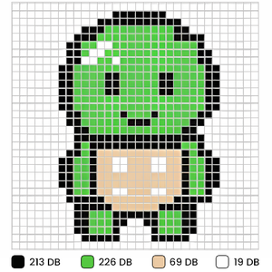 Pixel kirakó teknősös, Játék & Sport, Puzzle, Kirakó, kocka kirakó, , MESKA