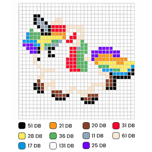 Pixel kirakó unikornisos, Játék & Sport, Puzzle, Kirakó, kocka kirakó, , MESKA
