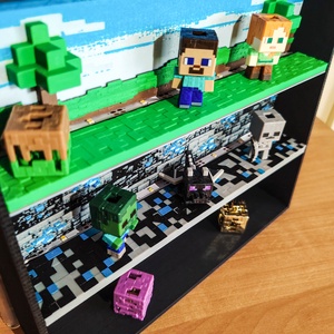 Minecraft Kinder Joy figura tartó állvány - otthon & életmód - dekoráció - asztal és polc dekoráció - asztaldísz - Meska.hu