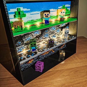 Minecraft Kinder Joy figura tartó állvány - otthon & életmód - dekoráció - asztal és polc dekoráció - asztaldísz - Meska.hu