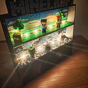 Minecraft Kinder Joy figura tartó állvány - otthon & életmód - dekoráció - asztal és polc dekoráció - asztaldísz - Meska.hu