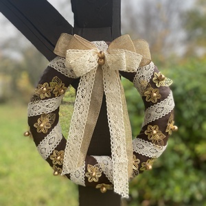 Vintage stílusú koszorú, Otthon & Életmód, Dekoráció, Virágdísz és tartó, Koszorú, , MESKA