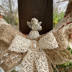 Karácsonyi vintage stílusú koszorú - otthon & életmód - dekoráció - virágdísz és tartó - koszorú - Meska.hu