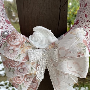 Karácsonyi vintage stílusú koszorú - karácsony - adventi díszek - adventi koszorú - Meska.hu