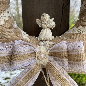 Karácsonyi vintage stílusú koszorú - karácsony - adventi díszek - adventi koszorú - Meska.hu