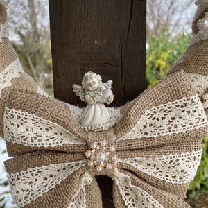 Karácsonyi vintage stílusú koszorú - otthon & életmód - dekoráció - virágdísz és tartó - koszorú - Meska.hu