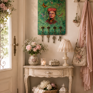 Frida Kahlo fali kulcstartó - otthon & életmód - dekoráció - fali és függő dekoráció - fali kulcstartó - Meska.hu
