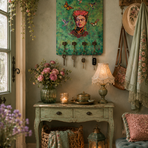 Frida Kahlo fali kulcstartó - otthon & életmód - dekoráció - fali és függő dekoráció - fali kulcstartó - Meska.hu