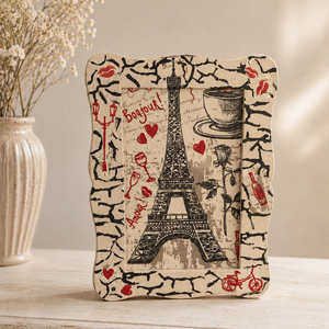 Bonjour Paris - Eiffel torony- vintage kép- fából készült dekor, Otthon & Életmód, Dekoráció, Dísztárgy, , MESKA