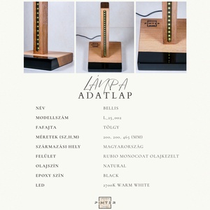 Tölgy-epoxy Lámpa - Bellis - otthon & életmód - lámpa - hangulatlámpa - Meska.hu