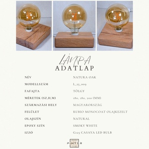 Tölgy-epoxy Lámpa - Natura Oak - otthon & életmód - lámpa - hangulatlámpa - Meska.hu