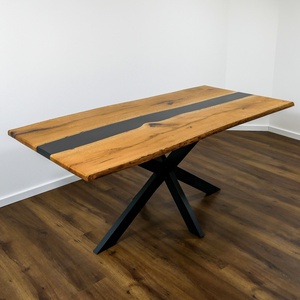 Epoxy-Tölgy étkezőasztal - Meska.hu