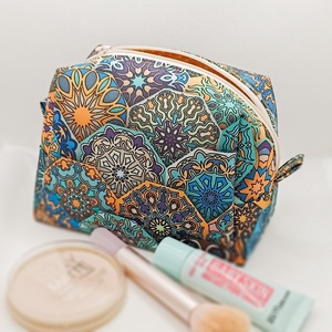 Türkiz mandalák - vízhatlan piperetáska, Táska & Tok, Neszesszer, Varrás, MESKA