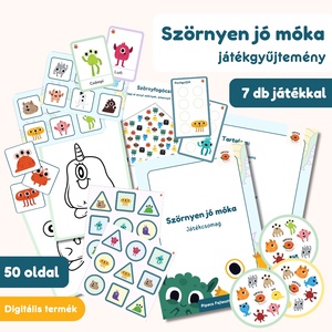 Szörnyen jó móka játékgyűjtemény, Játék & Sport, Készségfejlesztő és Logikai játék, Oktató játékok, Fotó, grafika, rajz, illusztráció, MESKA