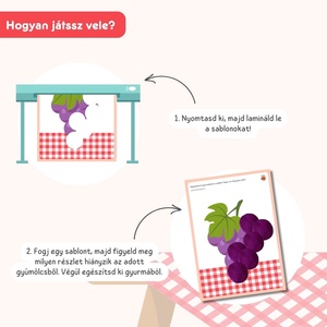 Gyümölcsös gyurmasablonok  - játék & sport - készségfejlesztő és logikai játék - oktató játékok - Meska.hu