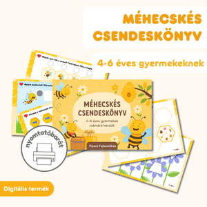 Méhecskés csendeskönyv , , Fotó, grafika, rajz, illusztráció, MESKA