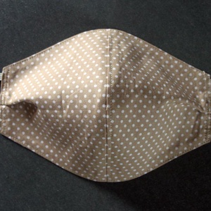 Homokszínű pöttyös arcmaszk, szájmaszk, Maszk, Arcmaszk, Női, Varrás, MESKA