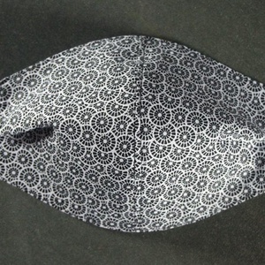 Sötétszürke körmintás arcmaszk, szájmaszk, Maszk, Arcmaszk, Női, Varrás, MESKA