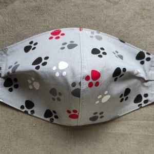 Szürke tappancsos arcmaszk, szájmaszk, Ruha & Divat, Maszk, Arcmaszk, Férfi & Uniszex, Varrás, MESKA